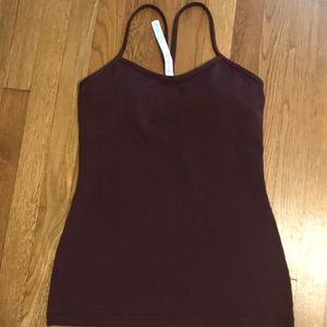 NWOT Lululemon racerback built in bra top Size 8